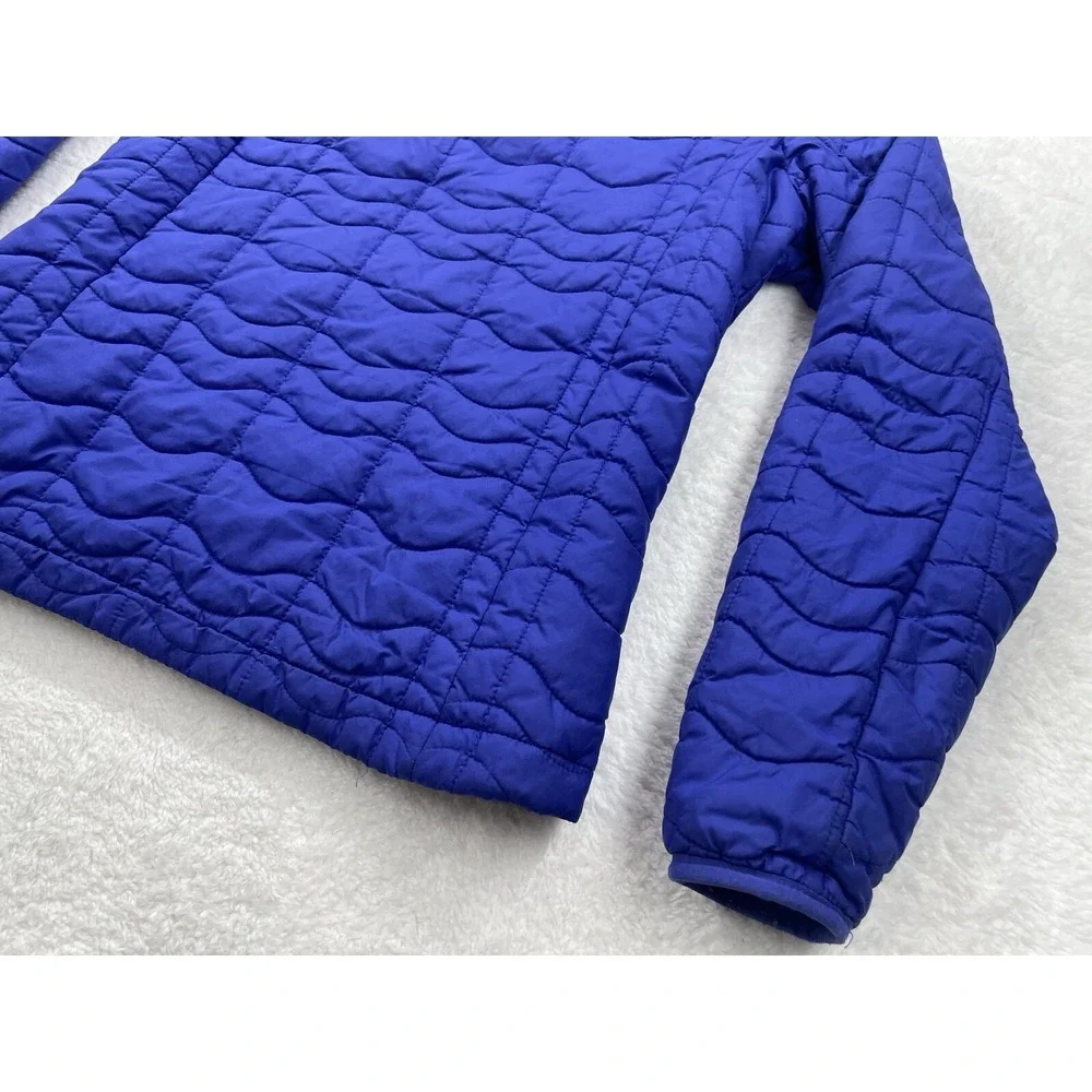 The North Face Thermoball Puffer Jacket Womens‎ Small Blue Lime Green Full Zip